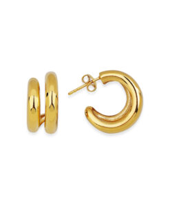 Chunky Hoop Earrings - Gold