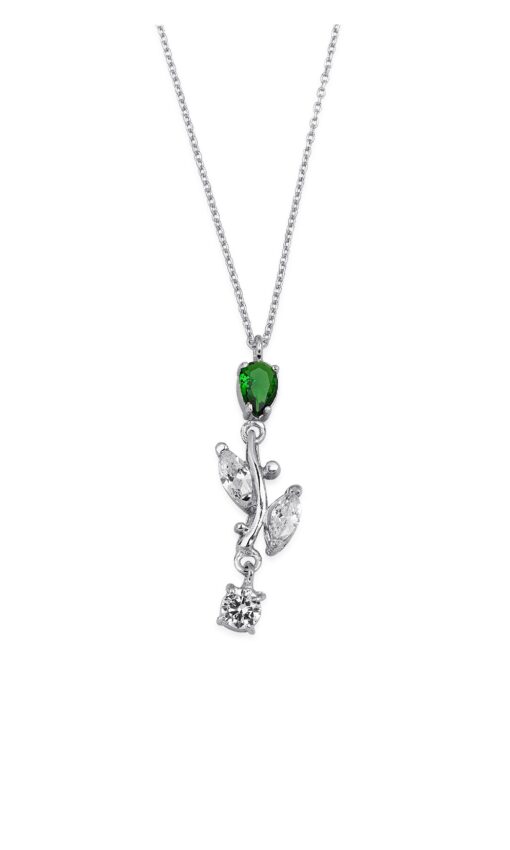 Elegant Emerald Flower Necklace