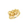 Chunky Silver Bead Cluster Ring - Gold