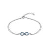 Elegant and Stylish Infinity Bracelet - Silver & Aquamarine