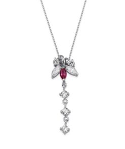 Floral Elegance Ruby Necklace