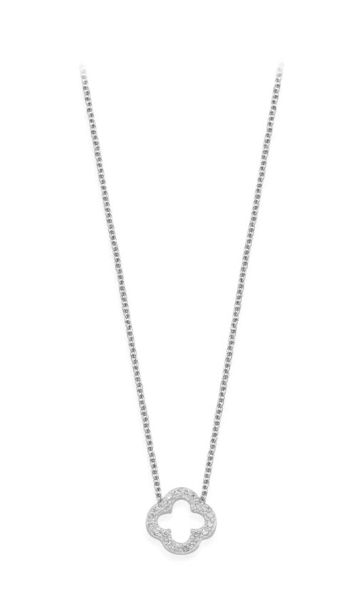 Elegant Four Leaf Clover Jewelry Set - Silver - Image 7