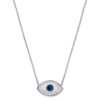 Marquise Evil Eye Protection Necklace - Silver