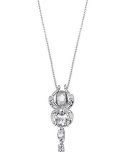 Dazzling Silver Spider Necklace