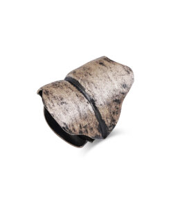 Wide Rustic Handcrafted Ring - Silver