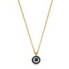 Round Evil Eye Lucky Charm Necklace - Gold